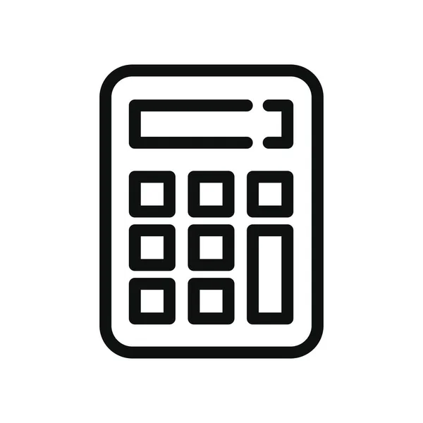 Calculator device icon, line style — Stock Vector