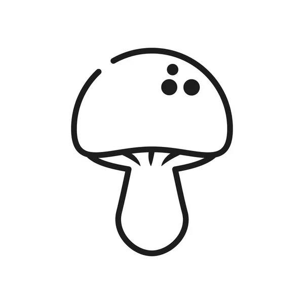 蔬果概念,蘑菇图标,线条风格 — 图库矢量图片