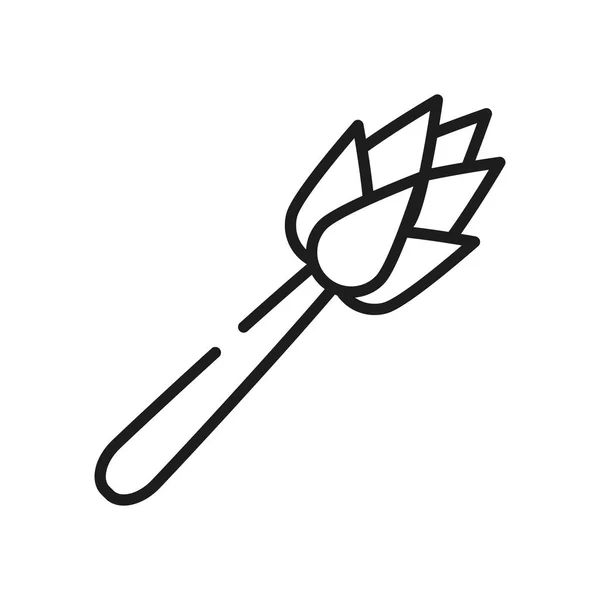 Concepto de frutas y verduras, icono de espárragos, estilo de línea — Vector de stock