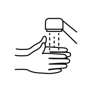 Musluk suyuyla yıkanan eller, sıra tarzı.