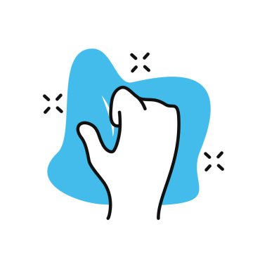 El temizleme dokusu, yarım çizgi yarı renk