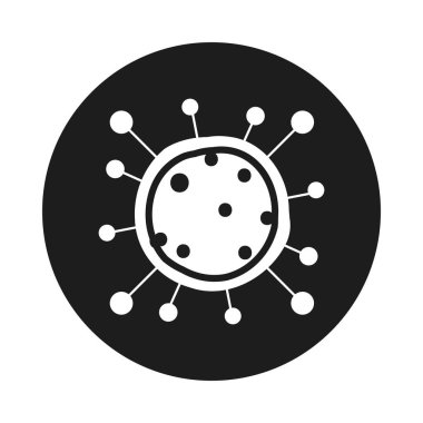 Coronavirus ve sağlık konsepti, covid 19 virüs sembolü, blok biçimi