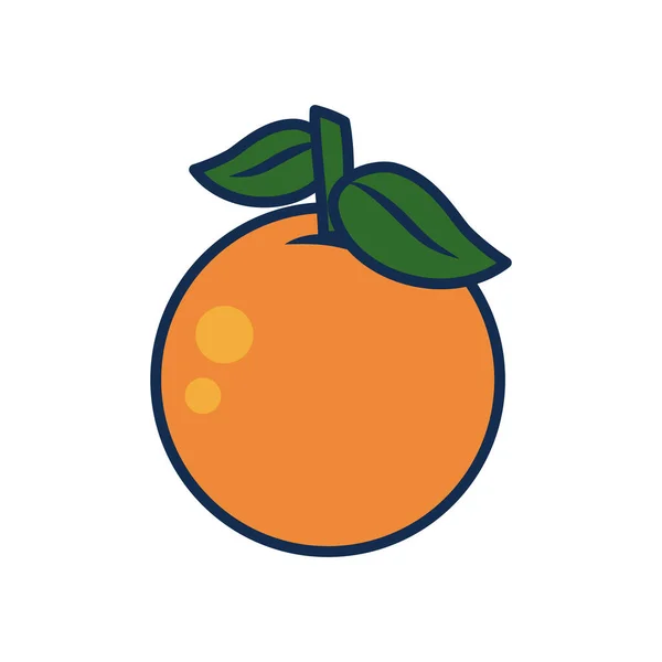 Gemüse und Obst-Konzept, orangefarbenes Symbol, Linie und Füllstil — Stockvektor