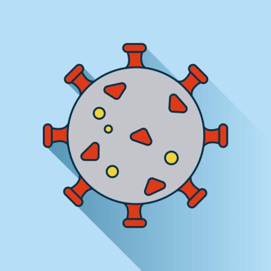 covid 19 sembol, renkli tasarım