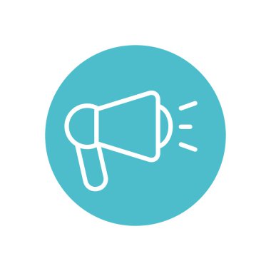 megafon simgesi, blok satırı biçimi