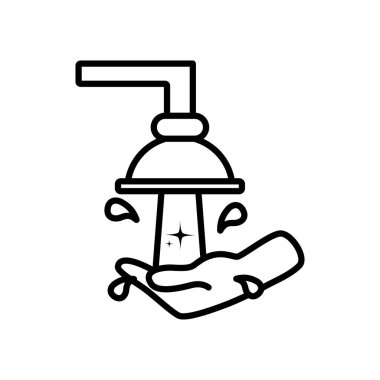 su musluğu ve el simgesi, satır biçimi