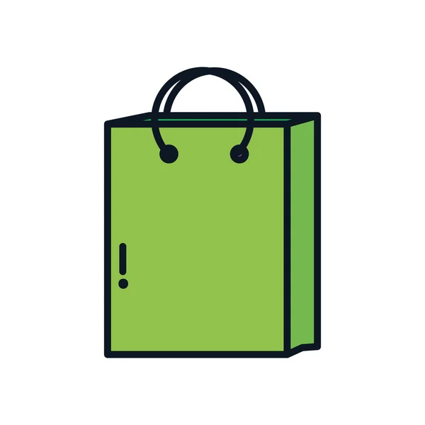 Ikona nákupní tašky, styl čáry — Stockový vektor