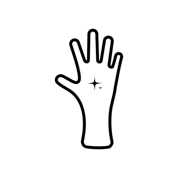 Icona della mano pulita, stile linea — Vettoriale Stock