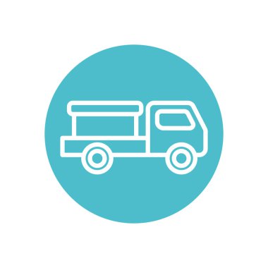 Çöp kamyonu simgesi, blok satırı biçimi