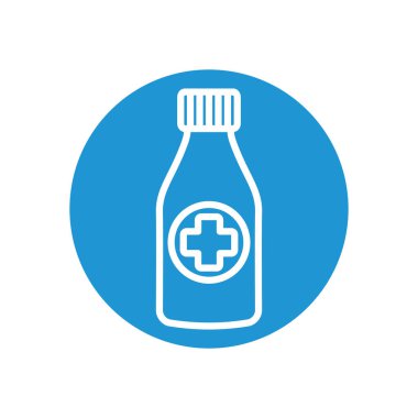 Antibakteriyel şişe simgesi, satır blok biçimi