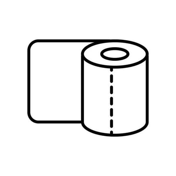 Toilettenpapier-Symbol, Linienfarbe Stil — Stockvektor