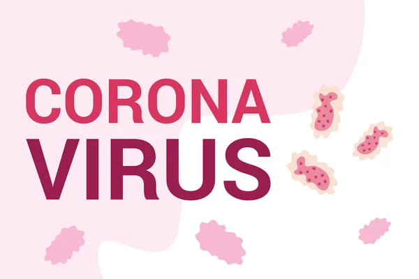 Desain vektor bakteri coronavirus terisolasi - Stok Vektor
