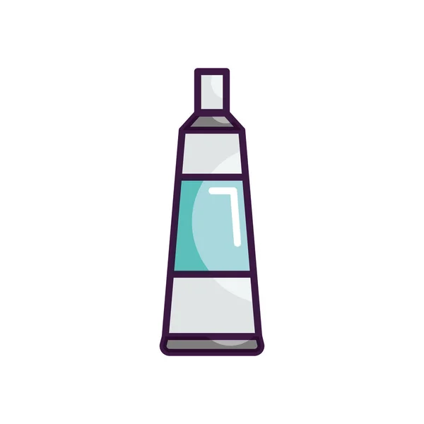 Icône de bouteille de dentifrice, style de couleur ligne — Image vectorielle