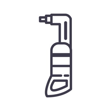 İzole yonga aracı satır biçimi vektör tasarımı