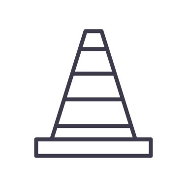 İzole edilmiş çizgi koni çizgisi biçim vektör tasarımı