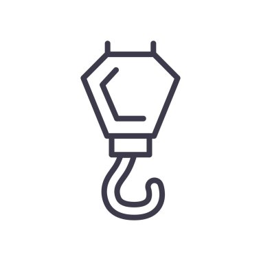 İzole edilmiş vinç çizgisi biçim vektör tasarımı