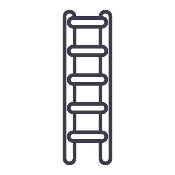 Escalera aislada estilo línea icono diseño vectorial — Archivo Imágenes Vectoriales