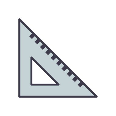 İzole edilmiş cetvel doldurma biçim vektör tasarımı