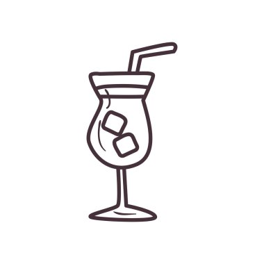 Isolated alcohol cocktail line style icon vector design