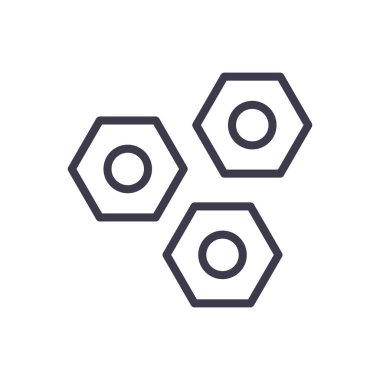 İzole edilmiş fındık hattı biçim vektör tasarımı