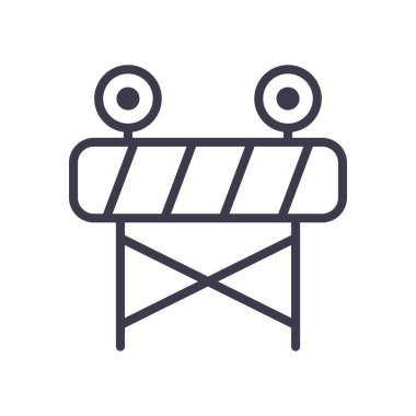 İzole edilmiş bariyer çizgisi biçim vektör tasarımı