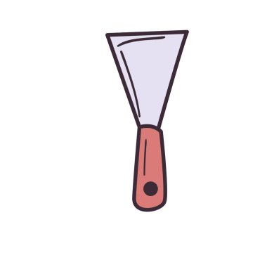 Spatulayı doldurma biçimi vektör tasarımını boya