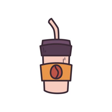 Kahve kupası doldurma biçim vektör tasarımı