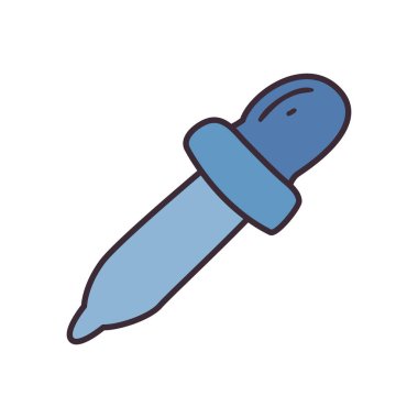 İzole kimya damlatıcısı biçim ikon vektör tasarımı