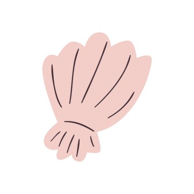 İzole edilmiş deniz kabuğu düz biçim ikon vektör tasarımı