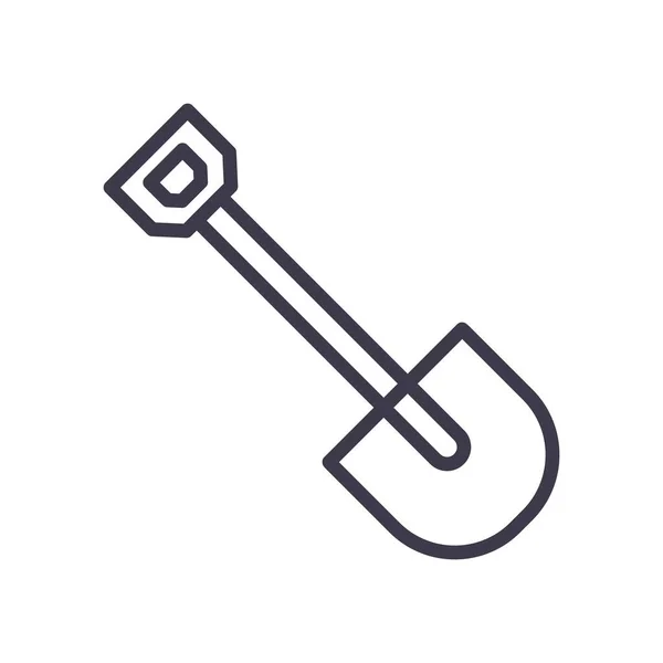 Isolated shovel line style icon vector design — Stockvektor