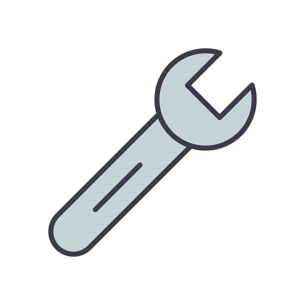 Diseño de vector de icono de estilo de relleno de llave aislada — Vector de stock