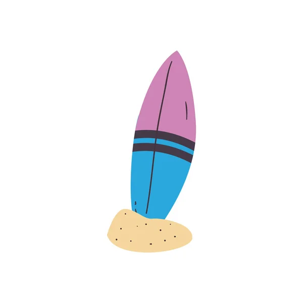 Yaz sörf tahtası düz biçim vektör tasarımı — Stok Vektör