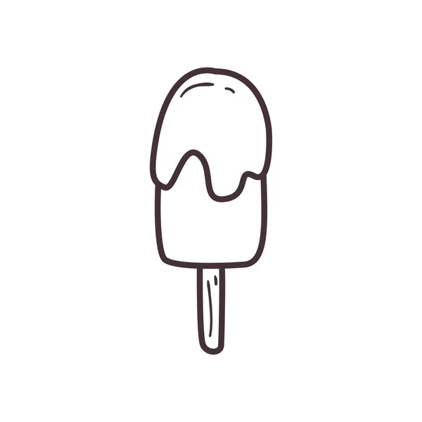 Isolated stick ice cream line style icon vector design — 图库矢量图片