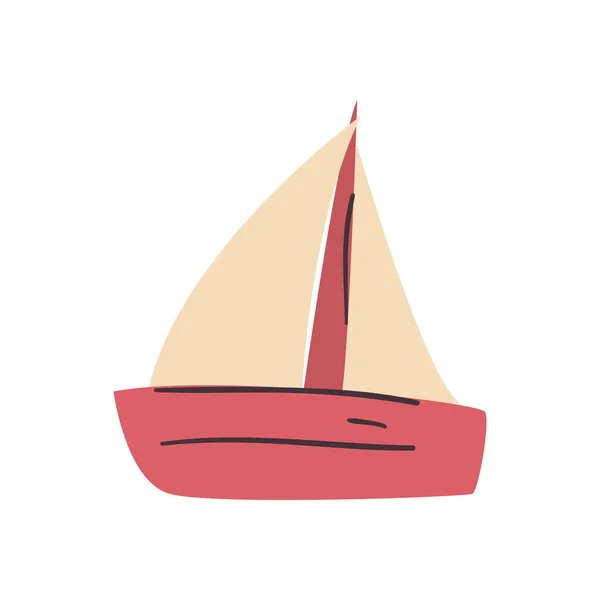 Isolato barca a vela stile piatto icona vettoriale design — Vettoriale Stock