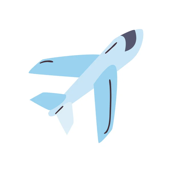 Conception vectorielle d'icône de style plat d'avion isolé — Image vectorielle