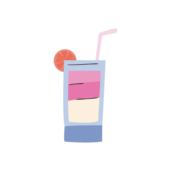 Isolé alcool cocktail plat style icône vectoriel design — Image vectorielle