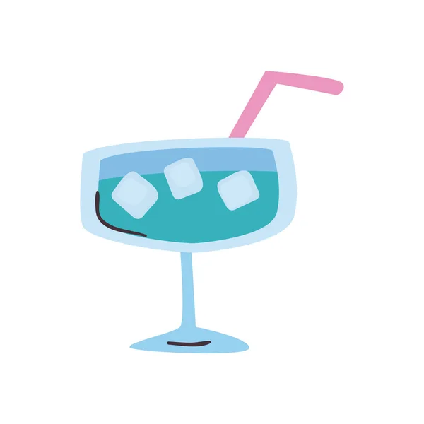 Diseño aislado del vector icono de estilo plano cóctel de alcohol — Archivo Imágenes Vectoriales