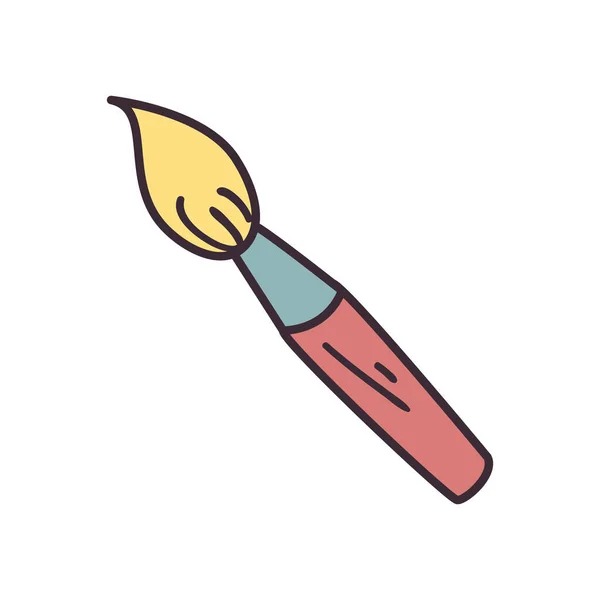 Paint brush fill style icon vector design — 스톡 벡터