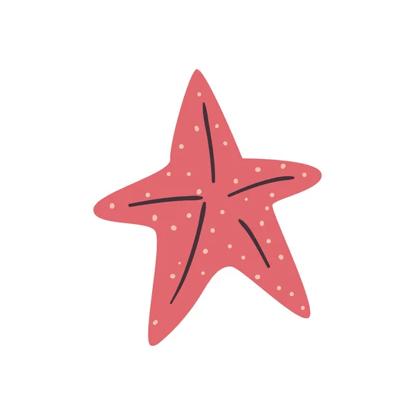 Estrela do mar isolada design de vetor ícone de estilo plano — Vetor de Stock