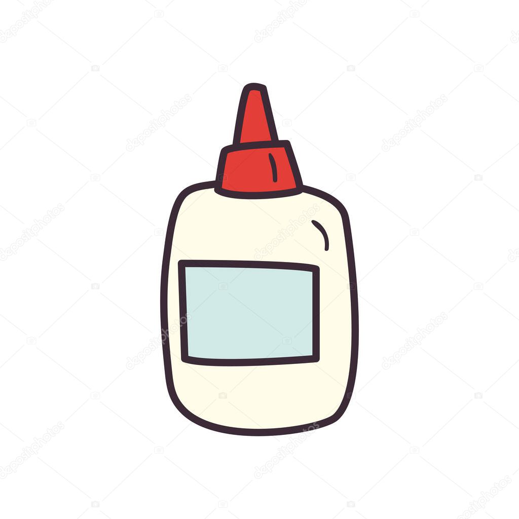 Isolated glue bottle fill style icon vector design