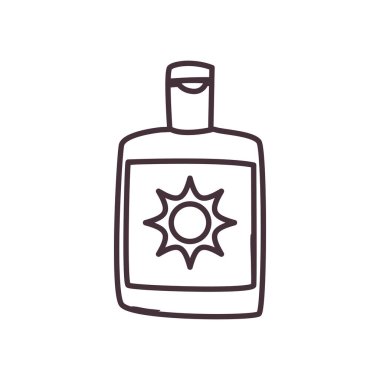 Yaz kremi çizgisi ikon vektör tasarımı