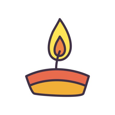 İzole edilmiş mum doldurma biçimi vektör tasarımı