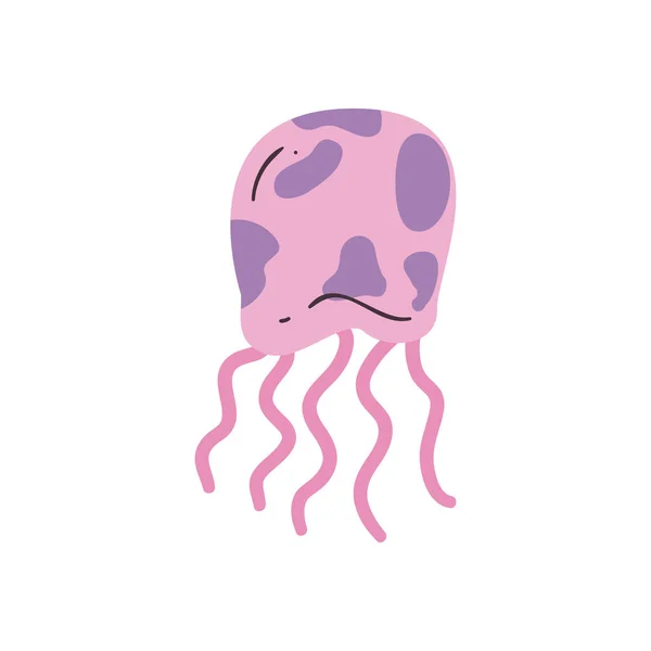 Jellyfish isolado design de vetor ícone estilo plano —  Vetores de Stock