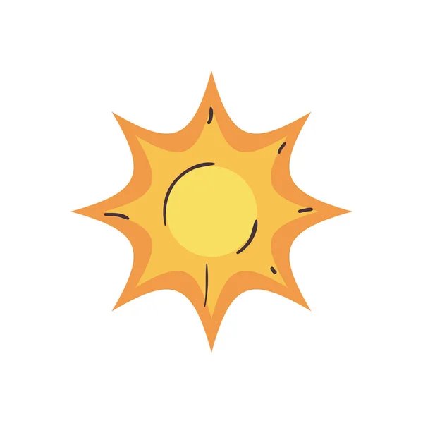 Изолированный вектор иконок в стиле солнца — стоковый вектор