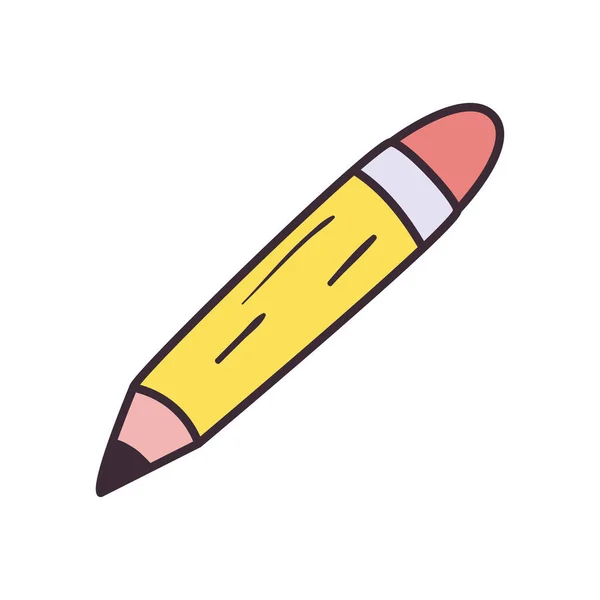 Isolated pencil tool fill style icon vector design — Stock Vector