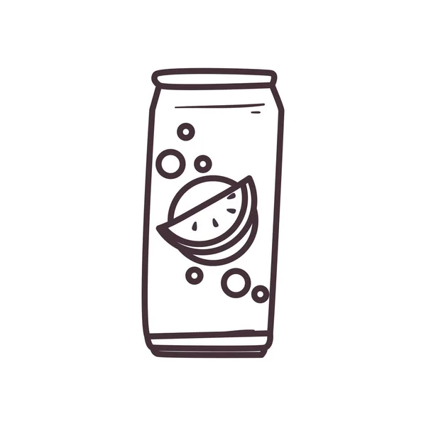 Agua jugo bebida línea estilo icono vector diseño — Archivo Imágenes Vectoriales