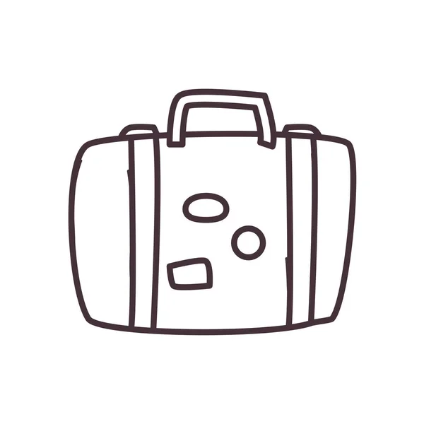 Isolé sac style ligne icône conception vectorielle — Image vectorielle