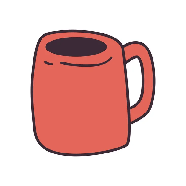 Tasse de café style de remplissage icône vectoriel design — Image vectorielle