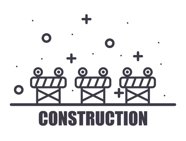 Barreras de construcción vector de diseño — Vector de stock