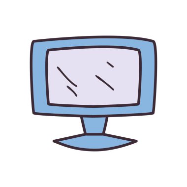 İzole edilmiş dijital bilgisayar doldurma biçimi vektör tasarımı